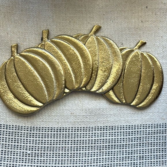 Brass pumpkin coasters - Picture 2 of 3